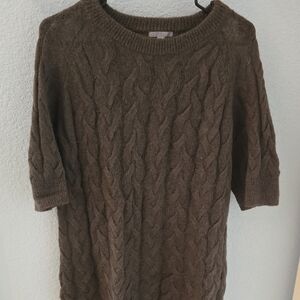 Women's Cable Knit Sweater - Brown
